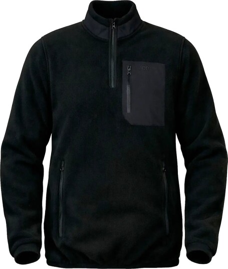 A QUESTION OF David Micro Fleece Halfway Zip   Black   XXL