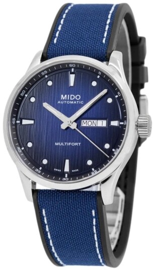 Mido Herreklokke M038.430.17.041.00 Multifort Blå/Gummi Ø42 mm