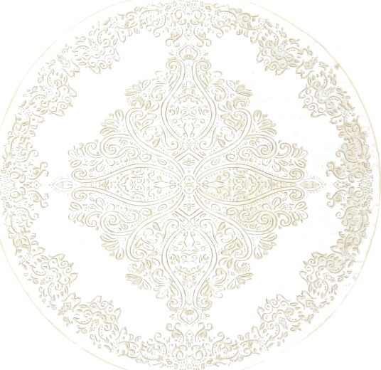 Rundt teppe Valenza hvit/beige Størrelse: Ø 120 cm