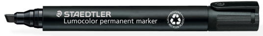 Staedtler Lumocolor permanent vinklet spiss Black Staedtler Lumocolor permanent vinklet spiss Black
