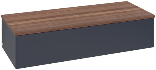 Villeroy & Boch Villeroy & Boch Antao Sideskap 120x50x26,8 cm m/lys Blå Matt/Valnøtt