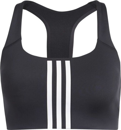 adidas Sports bh Power Impact Medium Support 3 stripes Svart/hvit Kvinner størrelse S C D