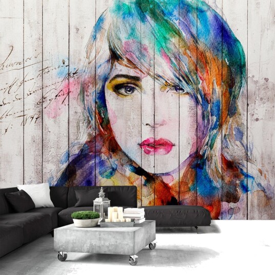 Fototapet Wooden Portrait 350x245 - Artgeist sp. z o. o.