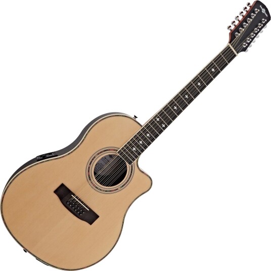 Gear4Music 12-strengs Roundback Elektroakustisk Gitar Natur Gear4Music 12-strengs Roundback Elektroakustisk Gitar Natur