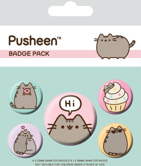 Pusheen Pins Say Hi 5-pk - - Alle aldre - Metall Pusheen Pins Say Hi 5-pk - - Alle aldre - Metall