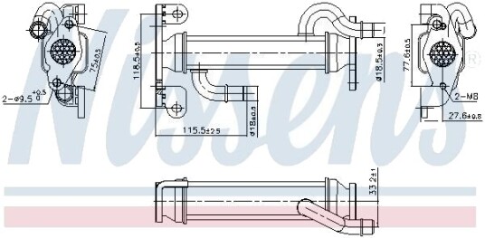 NISSENS 989400 EGR-kjøler