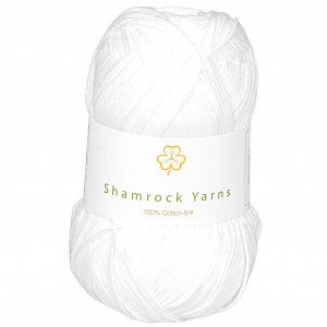 Shamrock Yarns 100% Bomull 8/4 Garn 02 Hvit Shamrock Yarns 100% Bomull 8/4 Garn 02 Hvit