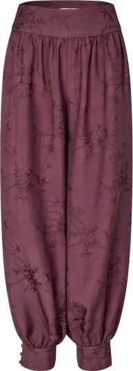 STINE GOYA 2548 Fluid Jacquard Balloon Pants Burgundy L