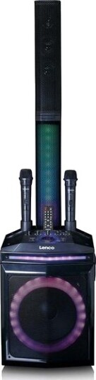 Lenco PA-220 Bluetooth Partyhøyttaler med 10" Subwoofer og Mikrofon - Svart Lenco PA-220 Bluetooth Partyhøyttaler med 10" Subwoofer og Mikrofon - Svart