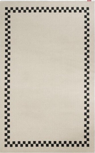 Carpretty Grand Check Border Teppe Antrasitt / Creme Carpretty Grand Check Border Teppe Antrasitt / Creme