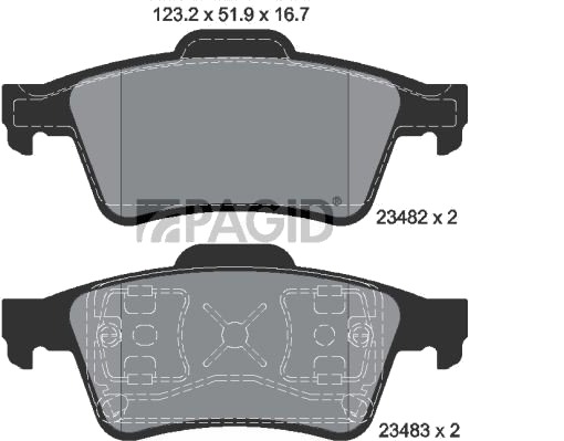 PAGID T1215N Bremseklosser