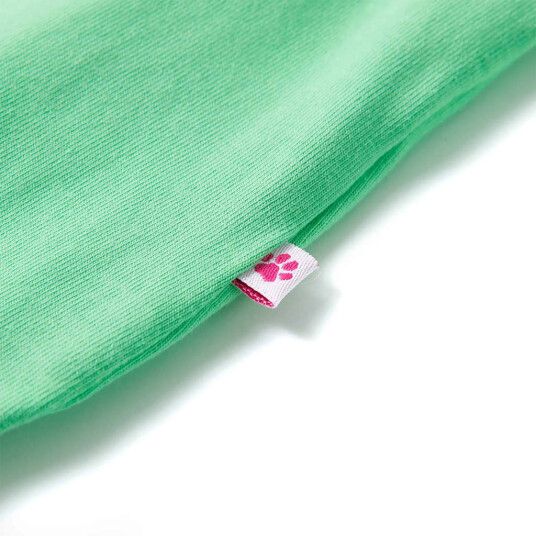 vidaXL T-skjorte for barn lysegrønn 128