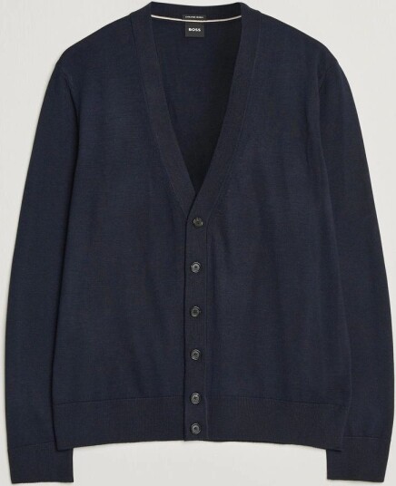 Boss BLACK Mardon Wool Cardigan Dark Blue