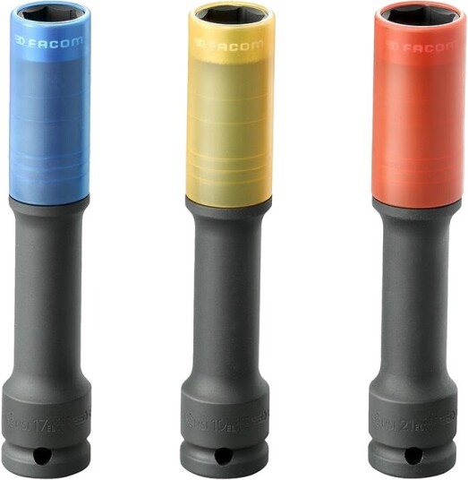 Facom Kraftpipesett Nsi.3El 1/2", 17/19/21 mm, Lang
