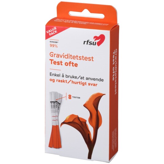 RFSU Graviditetstest for hjemmebruk 8-pakning