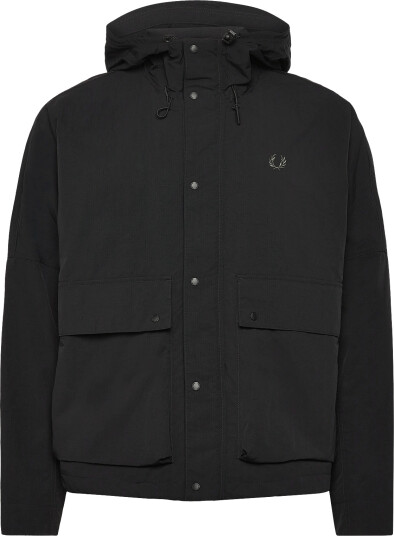 Fred Perry Cropped Ripstop Parka Black XL