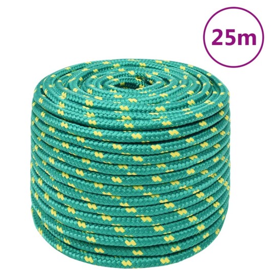 Båttau grønn 12 mm 25 m polypropylen