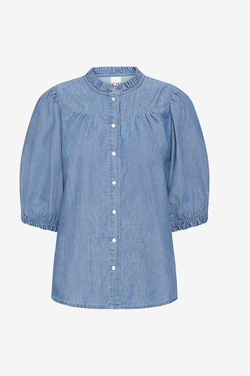 ICHI Denimbluse ihAncey SH Blå
