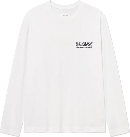 WOOD WOOD Wwryan 160Bpm Ls Tee 25220 White L