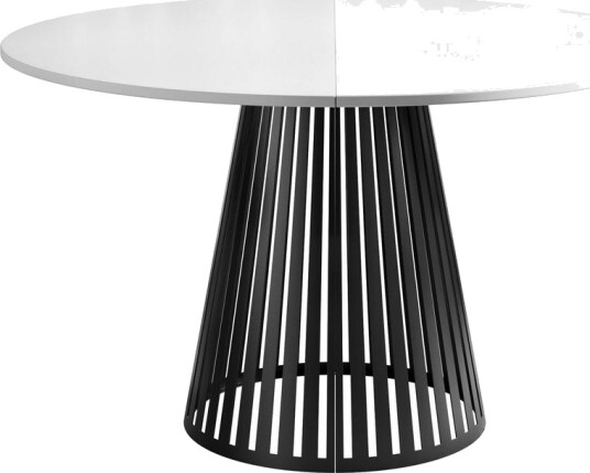 Beylen Matbord 120 cm Rund - Hvit/Svart