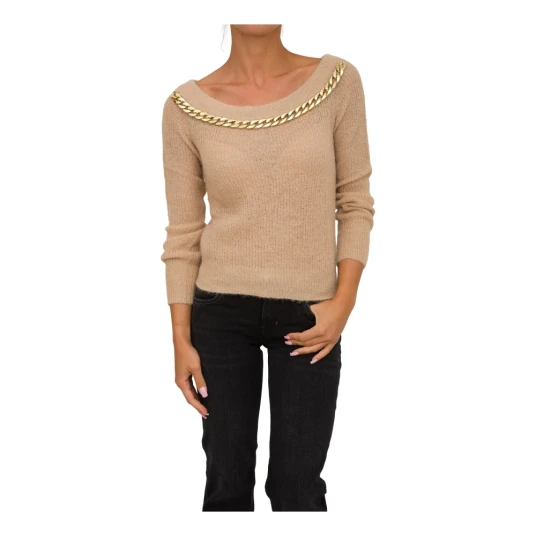Guess Dame Strikkevarer Beige S Guess Dame Strikkevarer Beige S