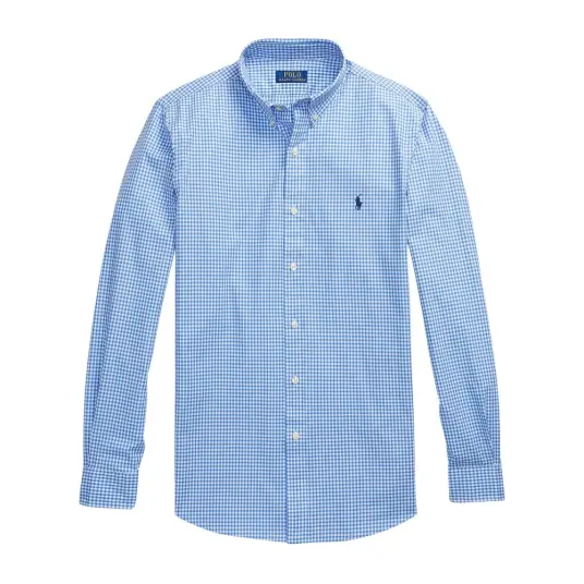 Polo Ralph Lauren Custom Fit Stretch Poplin Shirt - Blue - S