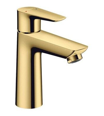 Hansgrohe talis e single lever basin mixer 110 without waste polished gold optic