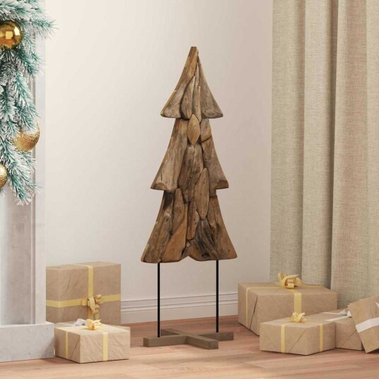  Juletre med stativ Brun 90 cm Heltre teak