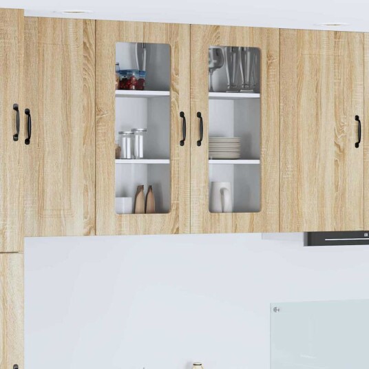  Kjøkkenskap 2 pcs Sonoma eik 40 x 31 x 80 cm Konstruert tre