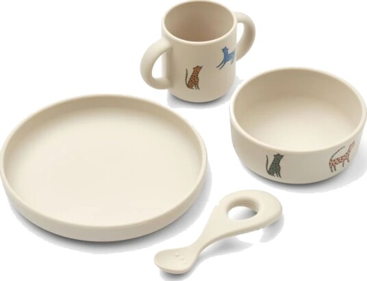Liewood Vivi printed tableware set leopard multi mix
