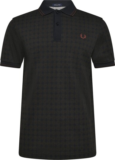 Fred Perry Floral Print Fred Perry Shirt Navy XL