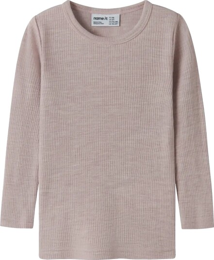 Name It Nmnwax Wool Rib Ls Top Noos Purple 122 128