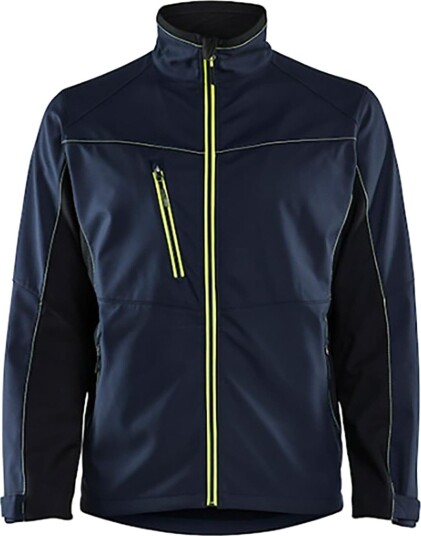 Blåkläder Softshelljakke 4950 Marineblå/Gul 4XL