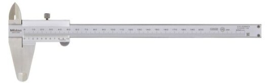 Mitutoyo Nonieskjutmått 530-123 0-200mm, 0,02mm, Flat Sticka