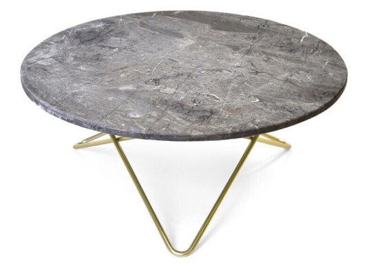 Ox Denmarq O Table salongbord marmor grå, messingstativ Ox Denmarq O Table salongbord marmor grå, messingstativ