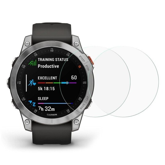 INCOVER Garmin Epix 2 Arc Edge Skjermbeskytter - Herdet glass - 2 stk. - Gjennomsiktig