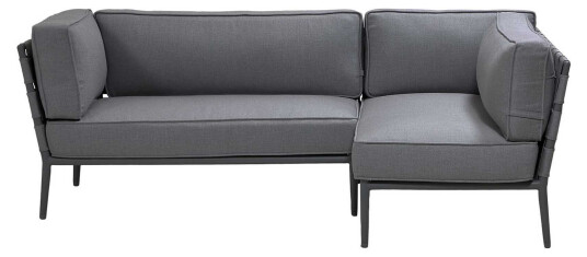 Cane-line Conic sofagruppe Lava grey 2 st høyreende Grå