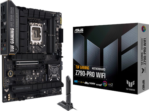 ASUS TUF GAMING Z790-PRO WIFI Hovedkort - Intel Z790 - Intel LGA1700 socket - DDR5 RAM - ATX