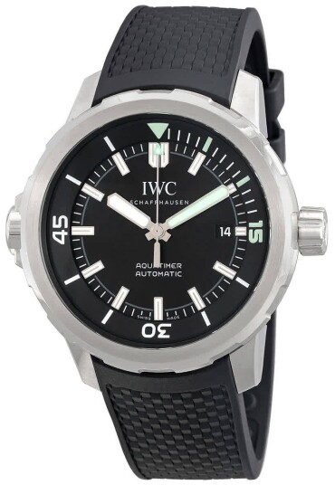 IWC Herreklokke IW328802 Aquatimer Sort/Gummi Ø42 mm IWC Herreklokke IW328802 Aquatimer Sort/Gummi Ø42 mm