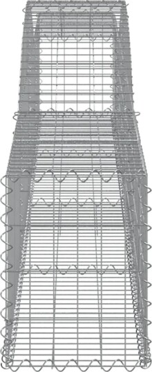 vidaXL Gabionkurver buede 5 stk 400x30x40/60 cm galvanisert jern
