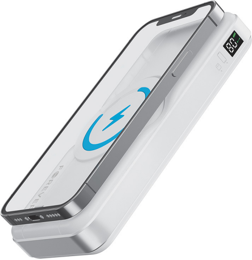 Forever Trådløs Strømbank Matb-300 10000 Mah 3In1 Hvit