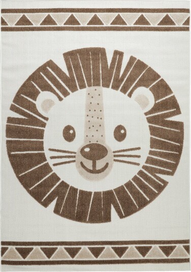 Barneteppe Kind Lion krem/brun Størrelse: 160 x 230 cm
