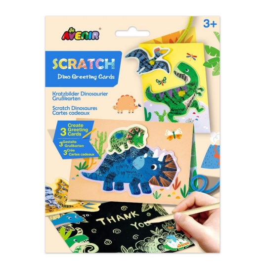 Avenir Scratch Greeting Card Cars + Princesses + Dinos Bundle