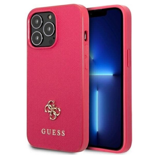 Guess Guhcp13lps4mf Iphone 13 Pro / 13 6.1" Pink/Pink Hardcase Saffiano 4G Small Metal Logo