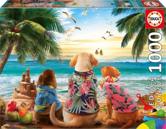 Educa Educa 1000 Dogs On The Beach Multi/patterned ONE SIZE
