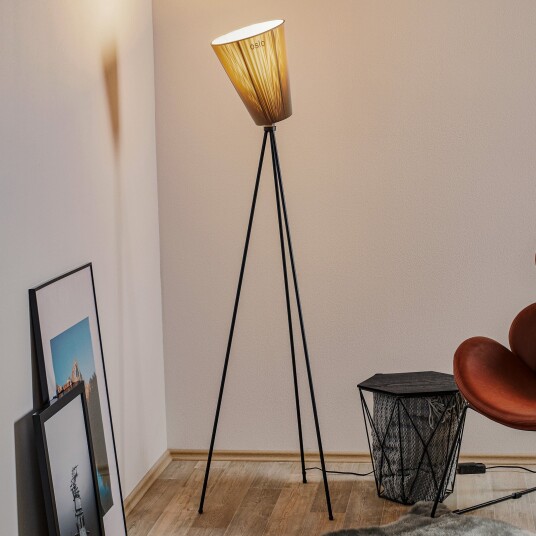 Northern Oslo Wood Gulvlampe Svart/Beige   Stue 165 Svart