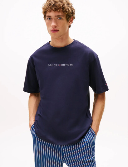 Tommy Hilfiger Ss Tee Cont. Logo - Navy - XXL Tommy Hilfiger Ss Tee Cont. Logo - Navy - XXL