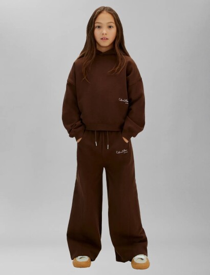 Calvin Klein Signature Aw Hoodie   Brown   116