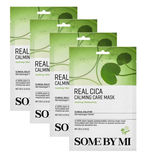 Some By Mi Real Cica Calming Care Mask 4pcs