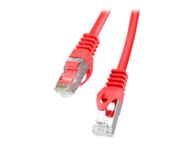 Lanberg Koblingskabel Rj 45 Hann Til Rj 45 Hann 25 Cm 5.7 Mm Ftp Cat 6 Formstøpt Uten Hindringer Flertrådet Rød Ral 3017 PCF6 10CC 0025 R